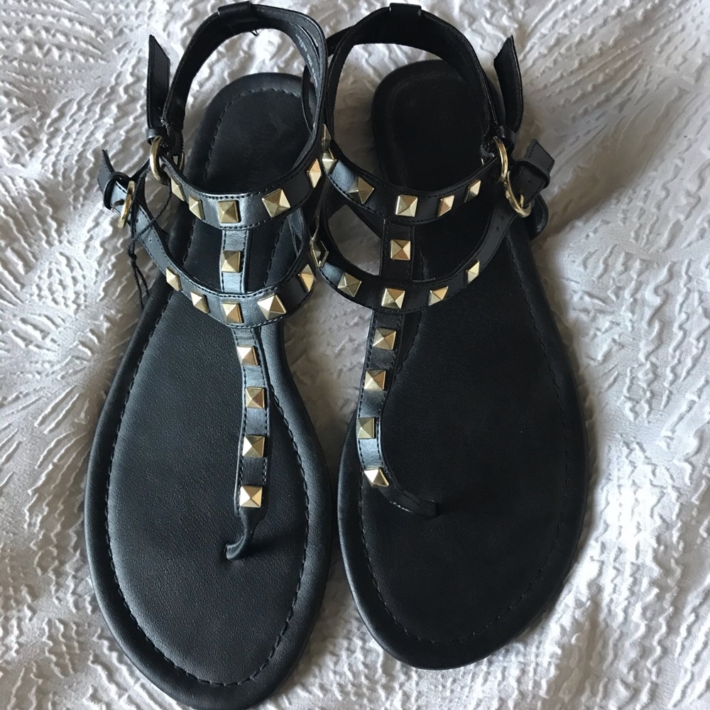 Gold Studded Sandals